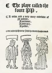 The Play called the foure PP, c. 1530 (woodcut) | Obraz na stenu