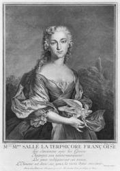 Mademoiselle Marie Salle as the French Terpsichore, engraved by Petit (see also 414545) (engraving) (b/w photo) | Obraz na stenu