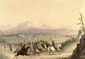 Cavalcade, c.1858 (w/c on paper) | Obraz na stenu