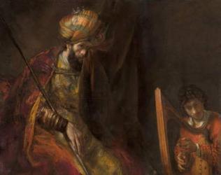 David playing on the harp before Saul, 1658-59 (oil on canvas) | Obraz na stenu