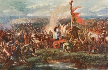 The Battle of the Standard, aka the Battle of Northallerton, 22 August 1138, Cowton Moor near Northallerton,Yorkshire, England. | Obraz na stenu