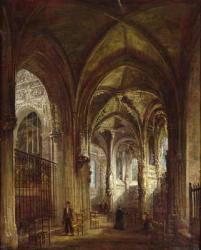 Interior of the Church of St. Pierre, Caen, 1861 (oil on canvas) | Obraz na stenu