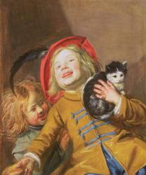 Laughing Children with a Cat, 1629 | Obraz na stenu