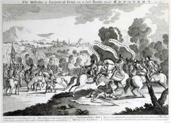 Battle of Minden, 1st August 1759 (litho) (b/w photo) | Obraz na stenu