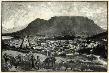 Cape Town, from 'The Life and Times of Queen Victoria' by Robert Wilson (engraving) | Obraz na stenu