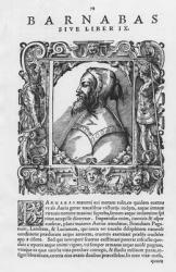 St. Barnabas (engraving) (b/w photo) | Obraz na stenu