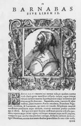 St. Barnabas (engraving) (b/w photo) | Obraz na stenu