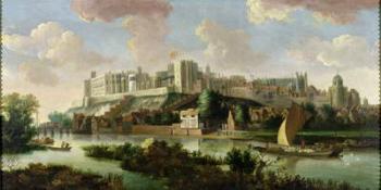 Windsor Castle seen from the Thames, c.1700 (oil on canvas) | Obraz na stenu