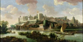 Windsor Castle seen from the Thames, c.1700 (oil on canvas) | Obraz na stenu