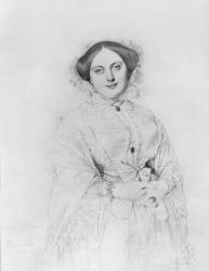 Portrait of Madame Ingres, 1852 (pencil on paper) | Obraz na stenu