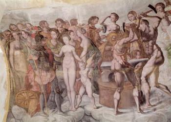 Tour de la Ligue. Members of the Medici Court as the Gods of Olympus (mural) (detail) | Obraz na stenu