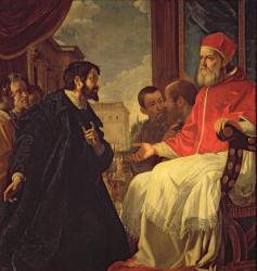 Michelangelo and Pope Julius II (oil on canvas) | Obraz na stenu