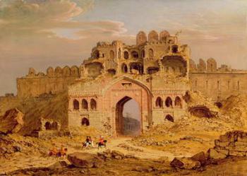 Inside the Main Entrance of the Purana Qila, Delhi, 1823 (oil on canvas) | Obraz na stenu