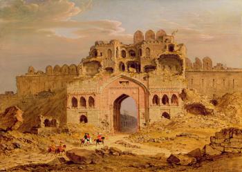 Inside the Main Entrance of the Purana Qila, Delhi, 1823 (oil on canvas) | Obraz na stenu