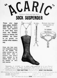Acaric Sock Suspender, illustration from an advertisement, 1898 (engraving) | Obraz na stenu