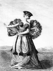 Habit of a Young Woman of Otaheite Dancing, c.1785 (engraving) | Obraz na stenu
