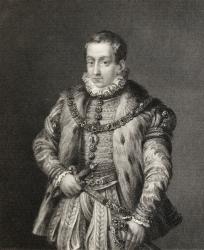 Carlos, Prince of Asturias, from 'History of the Reign of Philip II', published in 1855 (litho) | Obraz na stenu