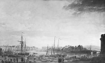View of the Port of Dieppe, 1765 (oil on canvas) | Obraz na stenu