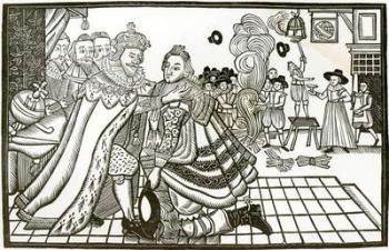 Prince Charles's Welcome Home from Spain, 1623 (litho) (b/w photo) | Obraz na stenu
