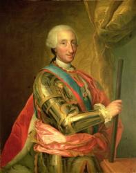 Charles III (1716-88) in Armour, after 1759 (oil on canvas) | Obraz na stenu