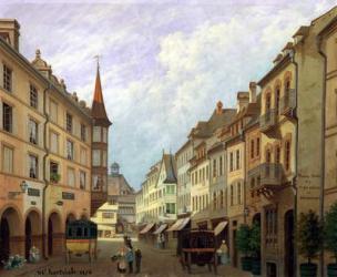 The Arcades, Grand Rue, Colmar, 1876 (oil on canvas) | Obraz na stenu