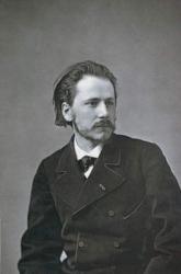 Portrait of Jules Emile Massenet (1842-1912) (b/w photo) | Obraz na stenu