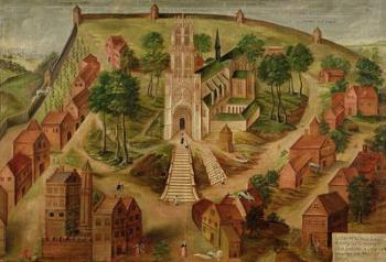 The Church of Saint-Gery, Cambrai, on the Mont des Boeufs, 1543 (oil on canvas) | Obraz na stenu