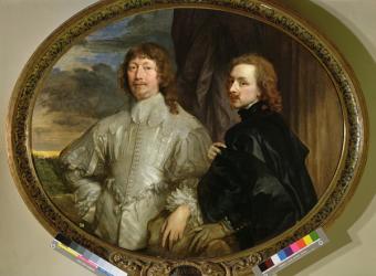 Sir Endymion Porter and the Artist, c.1635 (oil on canvas) | Obraz na stenu