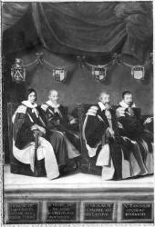 The Aldermen of Toulouse (oil on canvas) (b/w photo) | Obraz na stenu