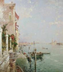 Venice: View from the Zattere with San Giorgio Maggiore in the Distance | Obraz na stenu