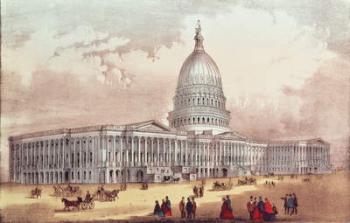 United States Capitol, Washington D.C. (colour litho) | Obraz na stenu