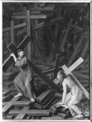 The Christian Soul Accepting her Cross (b/w photo) | Obraz na stenu