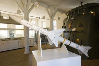 Sea Sparrow missile, Royal Danish Naval Museum, Orlogsmuseet, Copenhagen, Denmark (photo) | Obraz na stenu