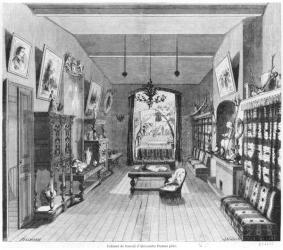 Study of Alexandre Dumas Pere (1802-70) (engraving) | Obraz na stenu