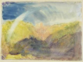 Crichton Castle (Mountainous Landscape with a Rainbow) c.1818 (w/c over graphite on wove paper) | Obraz na stenu