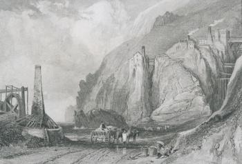 Cornwall from 'Cyclopaedia of Useful Arts & Manufactures', edited by Charles Tomlinson, c.1880s (engraving) | Obraz na stenu