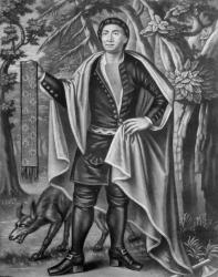 Portrait of Tee Yee Neen Ho Ga Row, Emperor of the Six Nations, 1710 (mezzotint) | Obraz na stenu