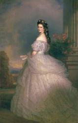 Elizabeth of Bavaria (1837-98), Empress of Austria, wife of Emperor Franz Joseph of Austria (1830-1916) (oil on canvas) | Obraz na stenu