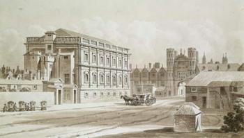 Banqueting House and King's Gate, 1827 (pen & ink and w/c on paper) | Obraz na stenu
