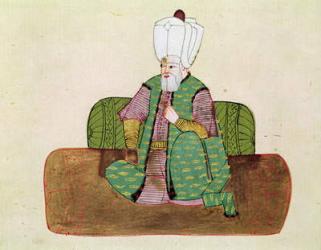 Ms 1971 Sultan Suleyman I (1495-1566) (gouache on paper) | Obraz na stenu