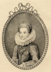 Gabrielle d'Estrees (1573-99) (litho) | Obraz na stenu