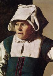 Old Woman, detail of the head, c.1618-19 (oil on canvas) (detail of 242455) | Obraz na stenu