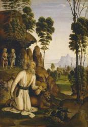 Saint Jerome in the Wilderness, c.1490-1500 (tempera on panel) | Obraz na stenu