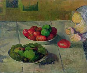 Still Life with Mimie, Daughter of Marie Poupee du Pouldu (oil on canvas) | Obraz na stenu