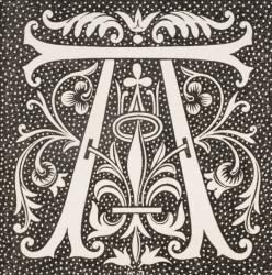 Decorated Letter 'A', from 'Le Moyen Age et La Renaissance' by Paul Lacroix (1806-84) published 1847 (litho) | Obraz na stenu