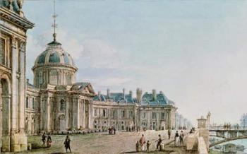 View of the College des Quatre Nations, Paris, c.1810 (w/c on paper) | Obraz na stenu