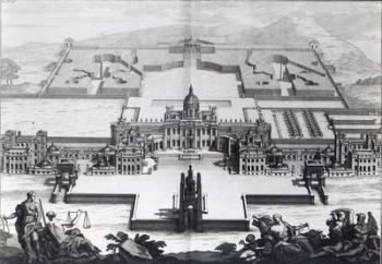 Castle Howard, from 'Vitruvius Britannicus' by Colen Campbell, engraved by Hendrik Hulsbergh, c.1718-20 (engraving) | Obraz na stenu