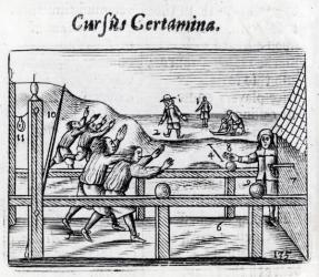 Boys' races from 'Orbis Sensualium Pictus', 1658 (woodcut) | Obraz na stenu