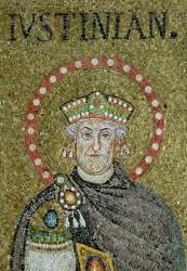 The face of Justinian (mosaic) | Obraz na stenu
