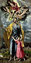 St. Joseph and the Christ Child, 1597-99 (oil on canvas) | Obraz na stenu